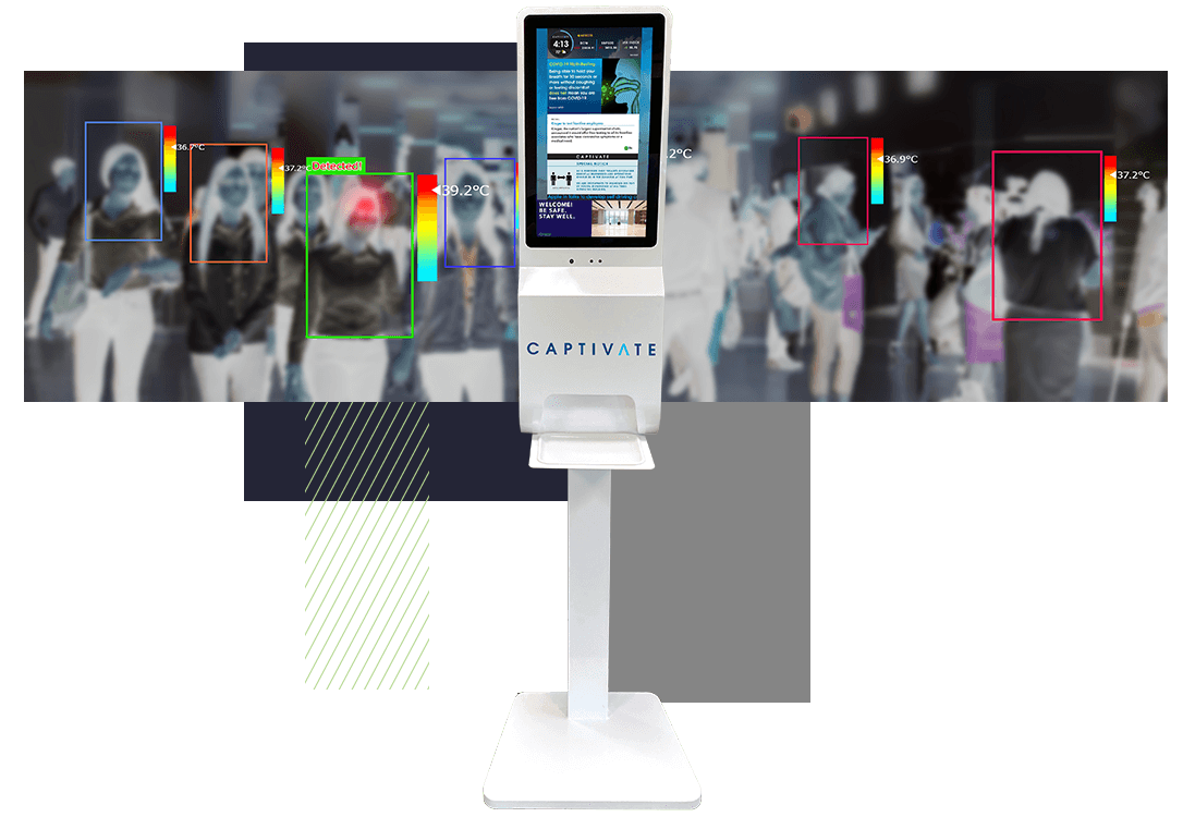 Captivate SCAN device camera view checking temperatures