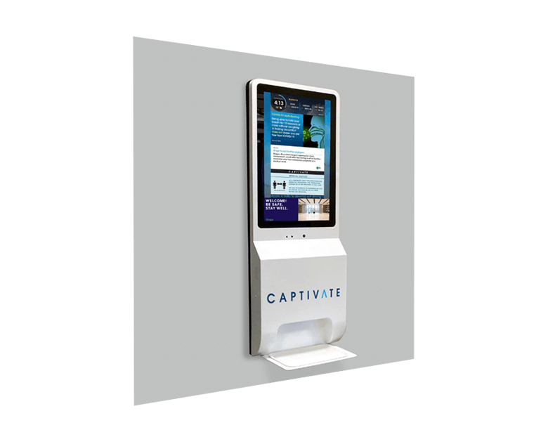 Captivate SCAN security device mounted to a wall