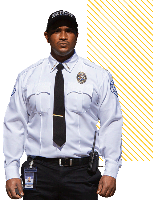 security officer standing at their post