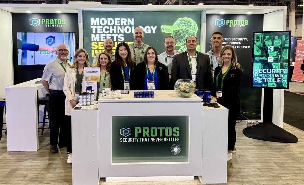 Protos Security team at trade show booth