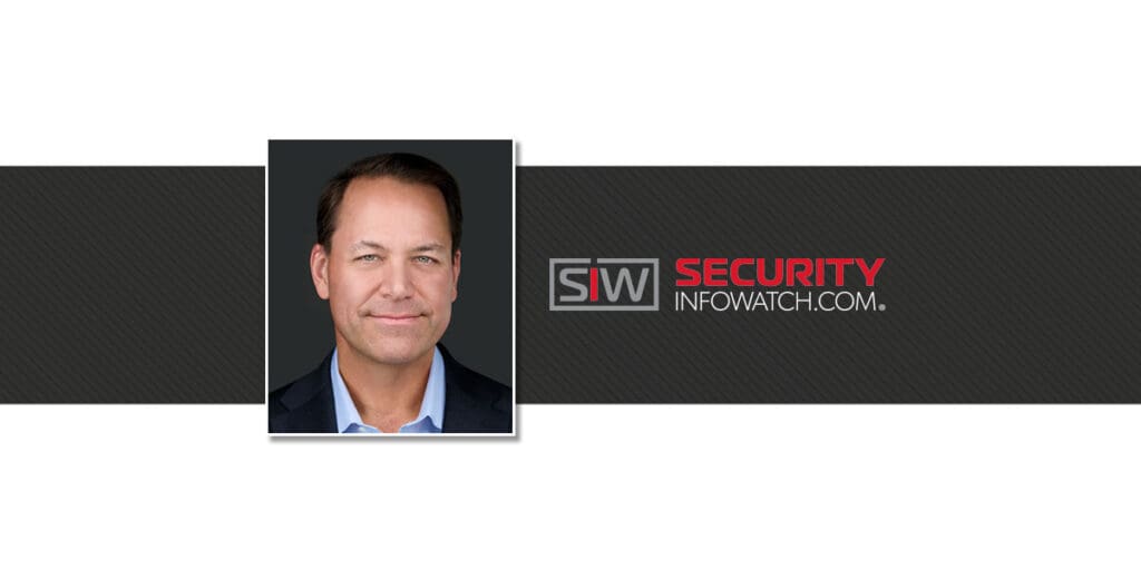 Protos Security CEO Mark Hjelle, positioned next to the SecurityInfoWatch.com (SIW) logo on a dark background