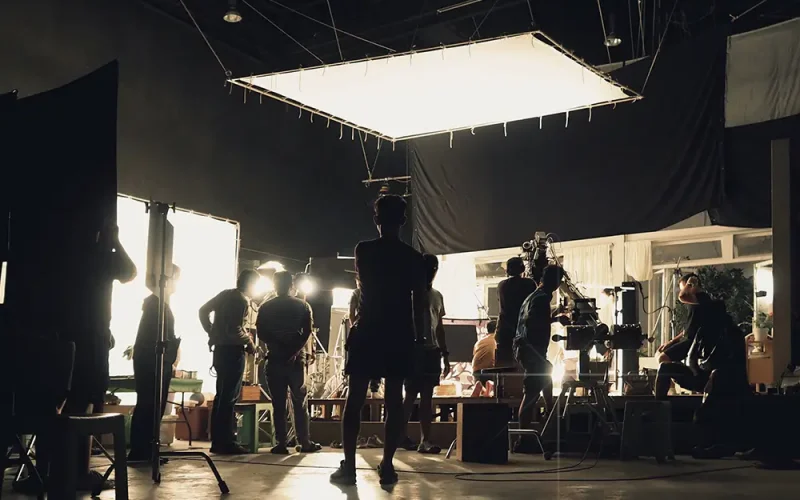 photo and video studio behind the scenes