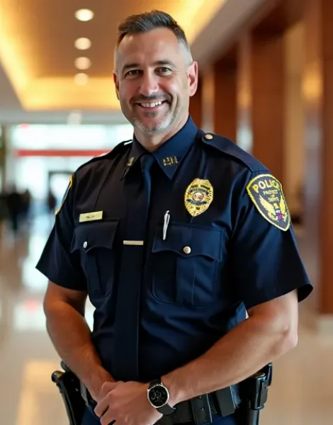 security guard standing at their post