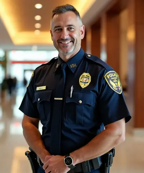 security guard standing at their post