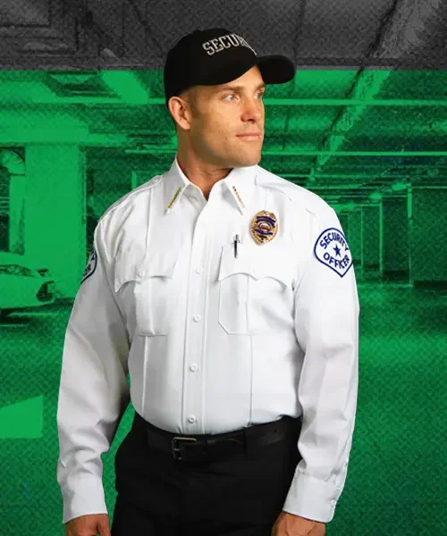 security guard standing at their post